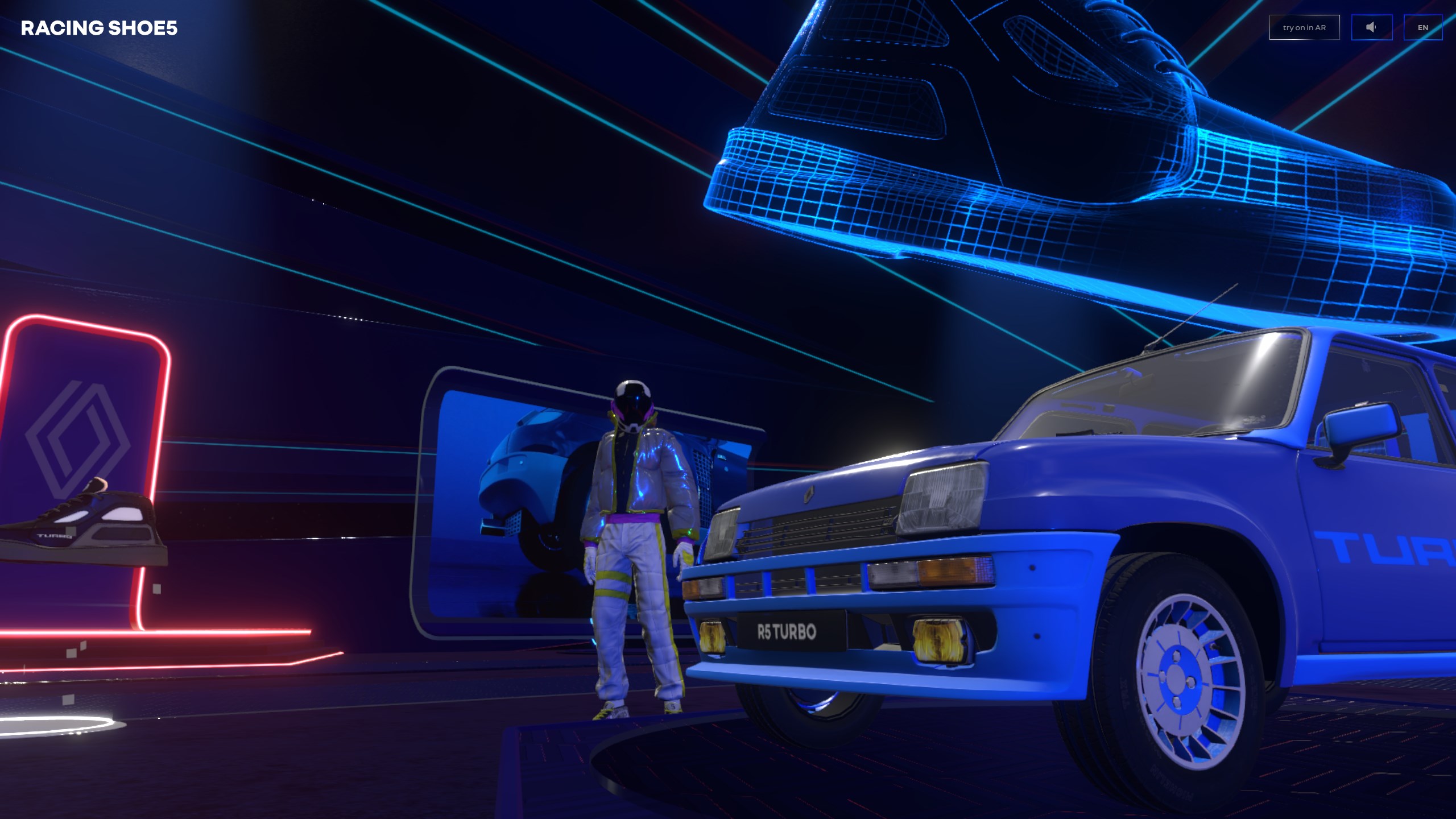 Racing Shoe5 immersive metaverse visual
